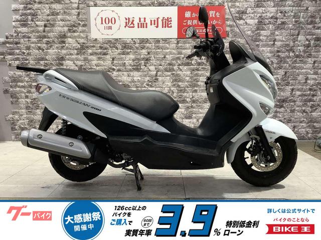 バーグマン２００　ロングスクリーン　ナックルガード　リアキャリア　社外レバー　スペアキー有り