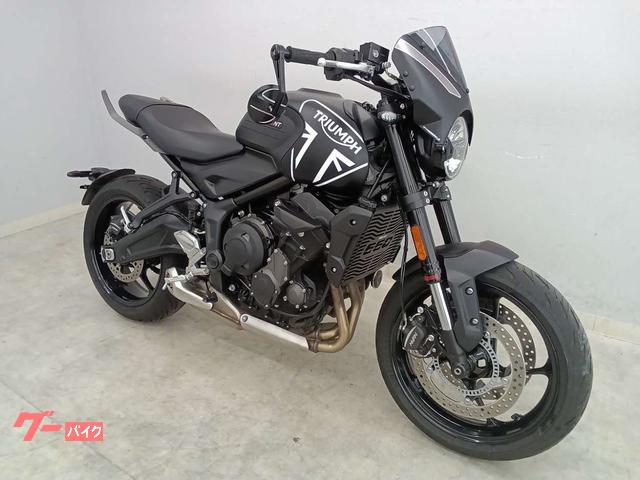TRIUMPH トライデント660 バーエンドミラー メーター
