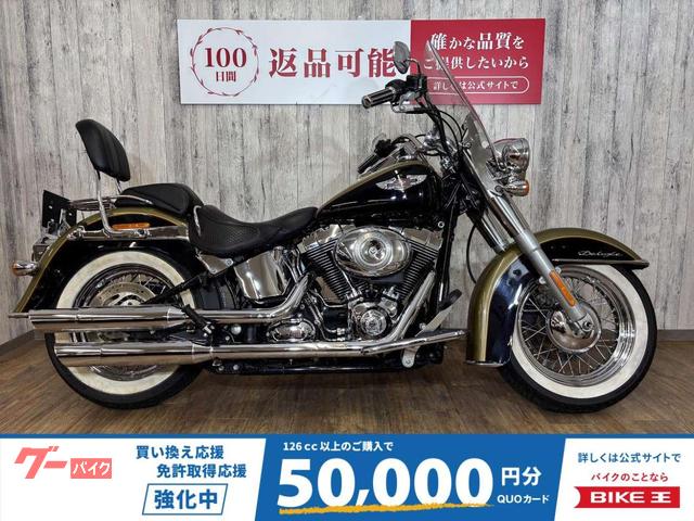 ＦＬＳＴＮ１５８０　ソフテイルデラックス・バッテリー新品・北米マフラー・デタッチャブルＣＣバー・デタッチャブルスクリーン・サイドバ