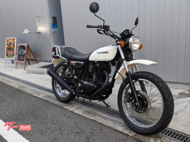 カワサキ 250TR ホワイト ビンテージオフロード キャブレター