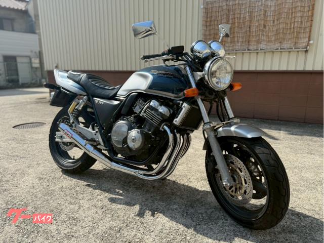 ＣＢ４００Ｓｕｐｅｒ　Ｆｏｕｒ　ＮＣ３１　グレー　青　社外マフラー　モリワキ　タックロールシート　スーフォア　ネイキッド　中古車