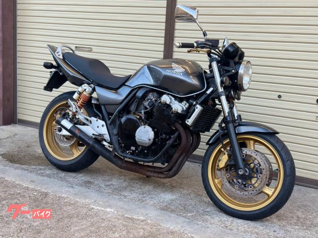CB400Super Four VTEC SPEC3 ガンメタ 社外 マフラー ハンドル コンドル ブレーキレバー カーボン