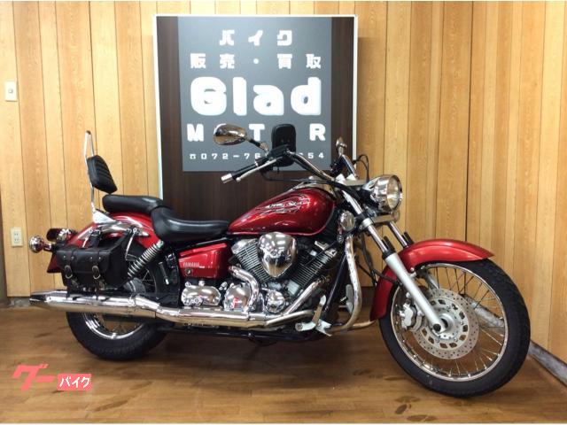 ドラッグスター２５０　２０１３年モデル　エンジンガード　ディープレッドメタリック　サイドバック　バックレスト付　ＶＧ０５Ｊ