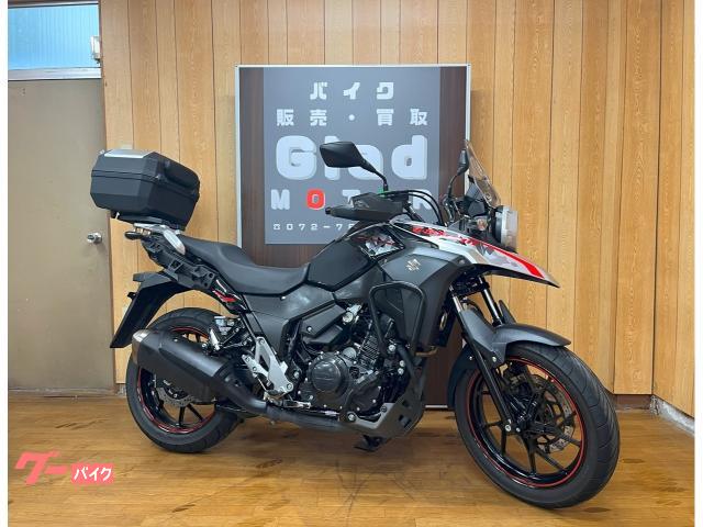 Ｖ−ストローム２５０　ＡＢＳ　２０２１モデル　ＤＬ２５０ＲＬＭ１　ＳＵＺＵＫＩトップケース　デイトナ製エンジンガード