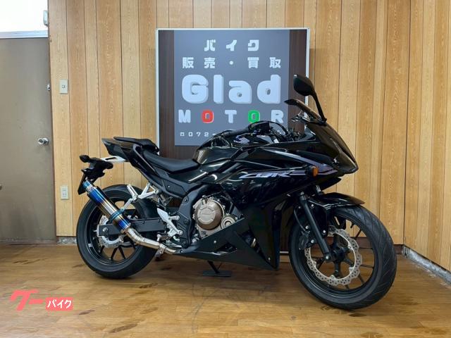 CBR400R 社外マフラー CBRロゴ社外品レバー 2017年モデル NC47型 盗難抑止システムHISSキー 純正キ−2本有