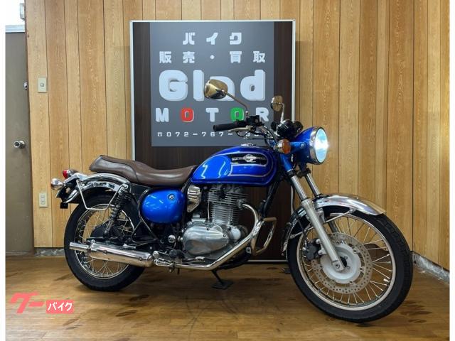 エストレヤ　カワサキ純正エンジンガード　２０１５年モデル　キャンディプラズマブルー　サイドバックサポート　グリップヒーター