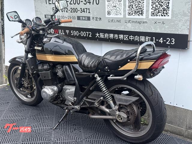 カワサキ ZRX400 ブラック ゴールド マフラー ショート管