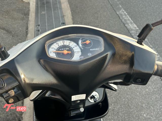 スズキ V50 FI インジェクション 人気の白 バッテリー新品 オイル交換済み スズキ アドレスV50 FI インジェクション バッテリー交換済