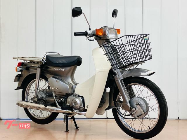 スーパーカブ90カスタム 2002年モデル HA02型 大型リアキャリア/強化サイドスタンド/大型まえかご/リアタイヤ新品交換済