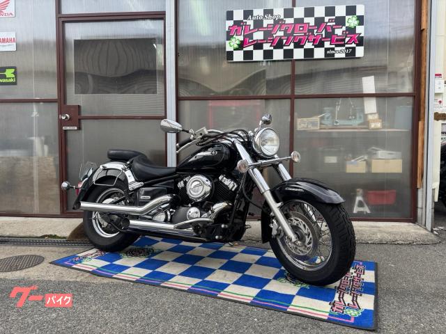 ドラッグスター４００クラシック　ＥＴＣ車載器付き　フロントタイヤ新品　極太スラッシュマフラー