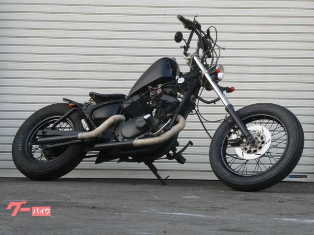 ＸＶ２５０ビラーゴ　フルカスタム　スポタン　ロングフォーク　フラットフェンダー　アタックバー　スラッシュカットマフラー