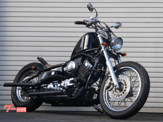 ドラッグスター４００　フルカスタム　スラッシュカットマフラー　スポタン　ソロシート　社外ハンドル　１か月保証