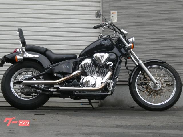 ホンダ スティード400 スラッシュカットマフラー バックレスト