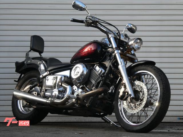 ドラッグスター４００　一か月保証　オールペンキャンディ　バックレスト　社外マフラー　新規二年車検
