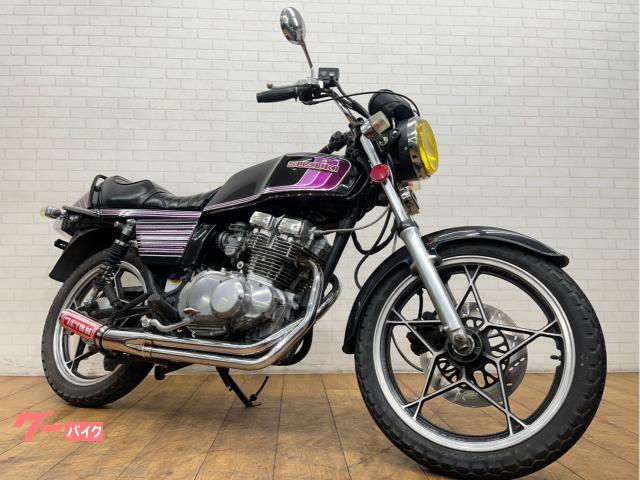 ＧＳＸ２５０Ｅ　ザリ　ワルツ機械マフラー　タックロールシート　カスタムハンドル　ヘッドライト　タンデムバー
