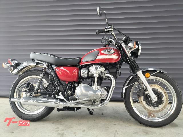 Ｗ８００　ＥＴＣ　ＥＪ８００Ｅ型　キャンディファイアレッド×メタリックディアブロブラック　スペアキー　社外グリップ