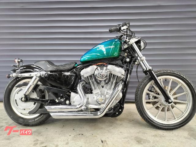 ＸＬ８８３Ｌ　スーパーロー　ＣＲ２型　ブルー　ＶＡＮＣＥ＆ＨＩＮＥＳ製フルエキマフラー　スペアキー