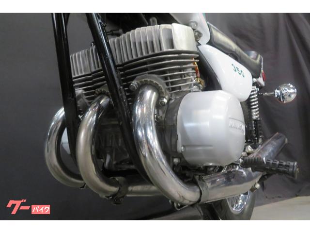 カワサキ 350SS S2 白虹カラー 純正3本出しマフラー｜ウエマツ
