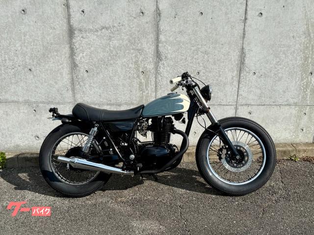 ２５０ＴＲ　　オリジナルＮＥＷペイント　ビンテージブルー／アイボリー　ボバースタイル　弊社オリジナルカスタム　整備／自賠責１年付