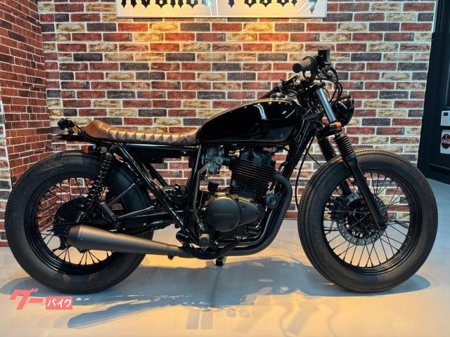 ＣＢ４００ＳＳ　フルカスタム　ビンテージタイヤ　フラットシート　リアショートフェンダー　ブラックアウト　車検２年付き