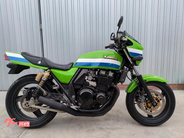 カワサキ ZRX400 ライムグリーン ショート管装着｜花田商会