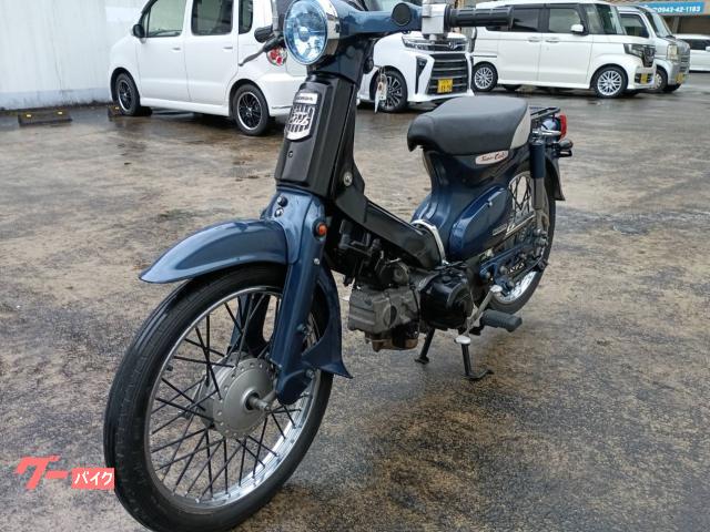 スーパーカブ　フレーム ダークブルー ホンダ スーパーカブ50 FI ライト・ウインカー他カスタム プラグ
