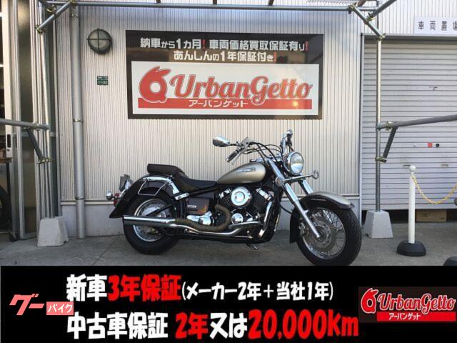 ドラッグスター４００クラシック　ＶＨ０１Ｊ型　空冷Ｖツイン　キャブ　左右サイドバッグサポート　社外１本出しステンマフラー