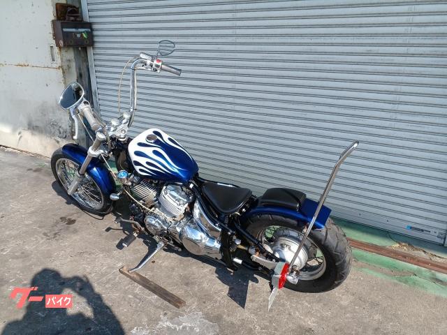 現品一点ドラッグスター400サイクルフェンダーフラットフェンダーボバーチョッパー コンプリートバイクのドラッグスター400です！ セパレート