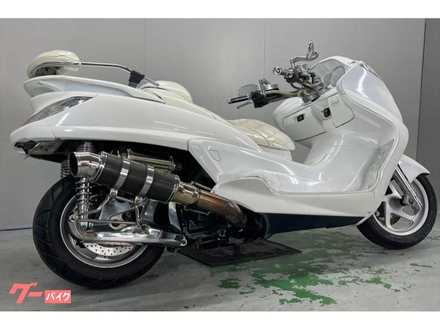 グランドマジェスティsg15j/二本出しマフラー中古品です！ポン付け可能 グランドマジェスティ マフラー 社外 中古 バイク 部品 SG15J