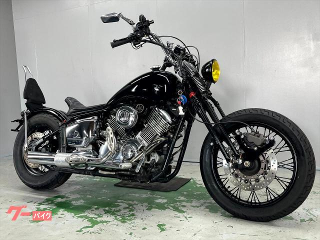 ドラッグスター１１００　ＶＰ１３Ｊ　２００１年モデル　カスタム車　スプリンガーフォーク　マフラー　ストレッチタンク　ハンドル