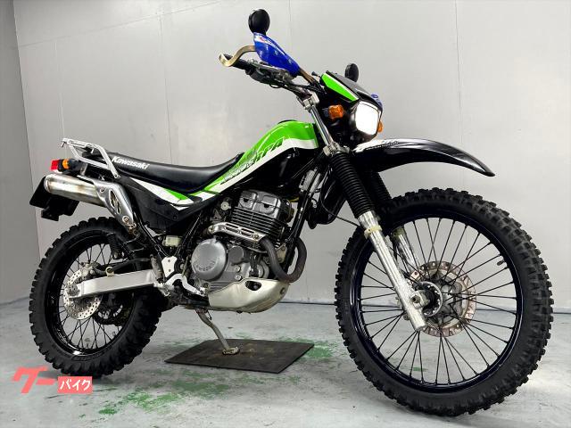 スーパーシェルパ　ＫＬ２５０Ｇ　２００２年モデル　オフロード　ナックルガード付き　セル始動　人気車両