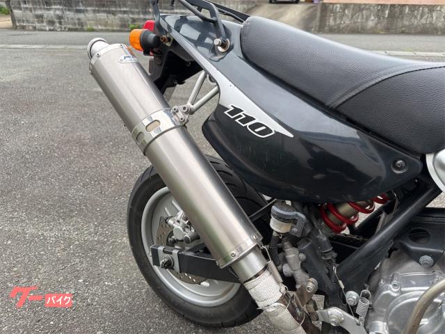 【売】値下げしました。カワサキ　KSR110 マフラーフェンダーレスカスタム　自賠責来年10月まで有り カワサキ KSR110 カスタムマフラー 多数タケガワパーツ 保険付き