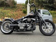 ＨＡＲＬＥＹ−ＤＡＶＩＤＳＯＮ　ＦＬＳＴＳＢ　クロスボーンズ　前後社外ホイール　サンダーマックス　ミッドコン