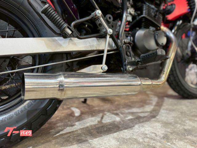 スズキ バンバン200 社外フルエキマフラー アップハンドル タンデム