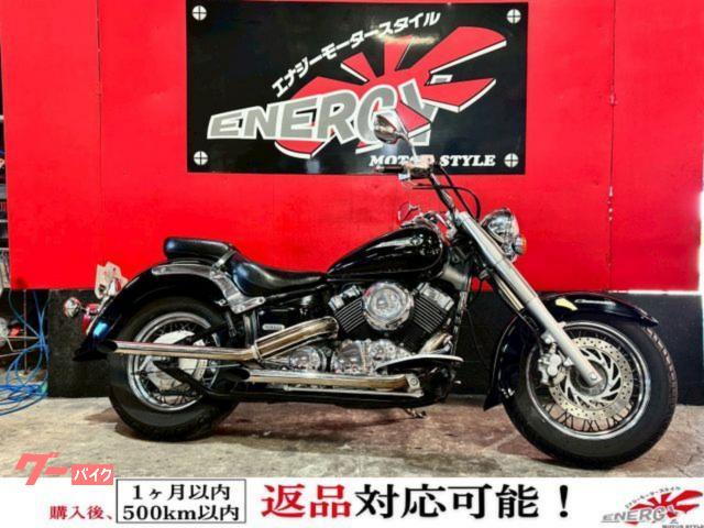 ドラッグスター４００　／スラッシュカットマフラー　サイドバック　純正キー付属　新品バッテリー　１年保証