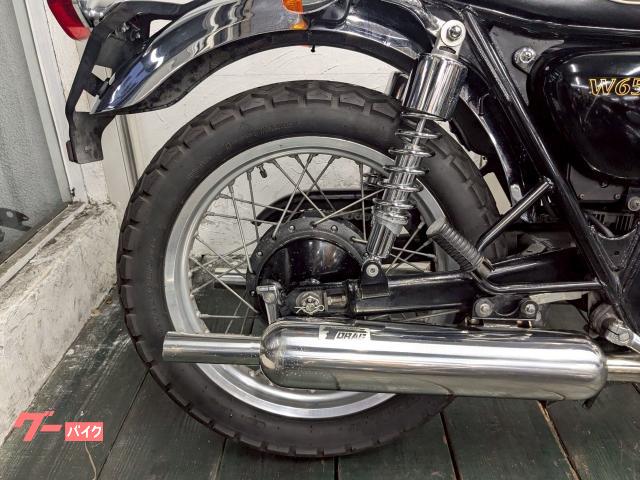 カワサキ W650 ローシート SP忠男フルエキマフラー バッテリー 