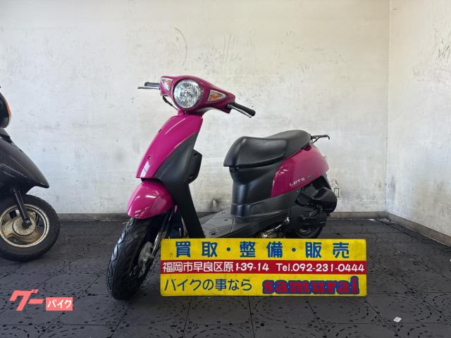 レッツ　ＣＡ４ＡＡ　ＦＩインジェクション　　４サイクル　社外マフラー　Ｆタイヤ新品　サイドスタンド付き　セル付き　メットイン