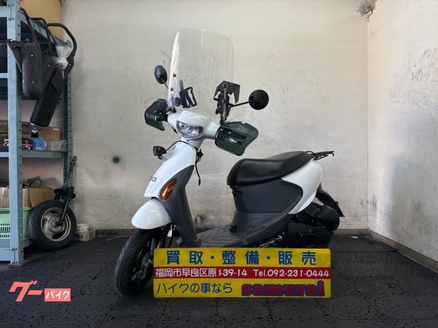 レッツ4 CA45A FIインジェクション 4サイクル セル付 風防 ナックルガード スマホホルダー メットイン