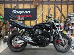 ヤマハ　ＸＪＲ４００　４ＨＭ　社外マフラー　アルフィンカバー　ブラック