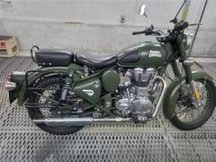 ＲＯＹＡＬ　ＥＮＦＩＥＬＤ　クラシック５００ミリタリー　ＥＦＩ　ノーマルマフラー　純正サイドバック付き