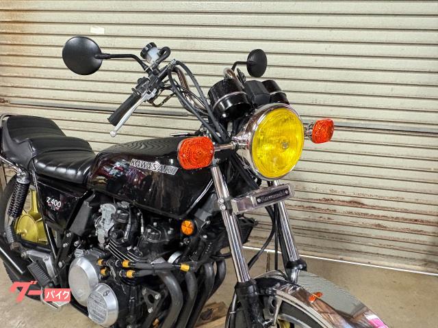 NO.4857　ＣＢ４００ＳＦ　水冷４サイクルＤＯＨＣ１６バルブ４気筒４００ｃｃ　ショート管　しぼりハンドル　タックロールシート　イエロー　☆彡 カワサキ Z400J ショート管 アップハンドル絞り タックロール