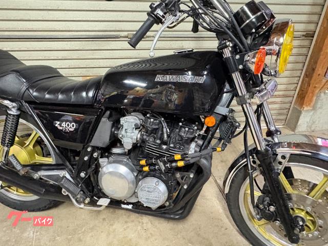 カワサキ Z400J ショート管 アップハンドル絞り タックロール カワサキ Z400J ショート管 アップハンドル絞り タックロール