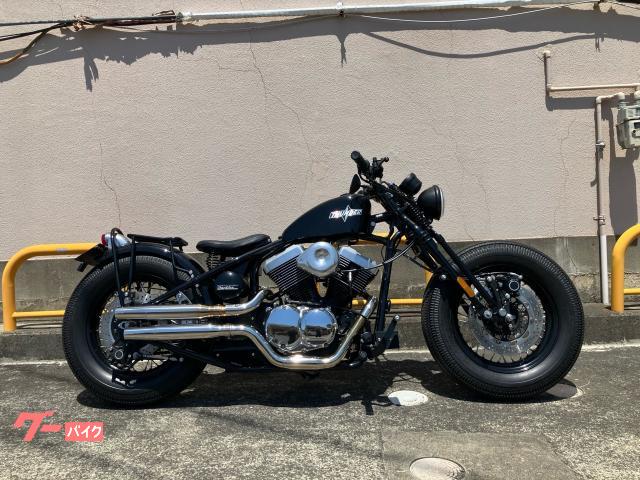 ハードテイル　サンダー２５０　ＮＡＮＯウインカー　リアキャリア　オフセットハンドルクランプ　アンダーミラー付き