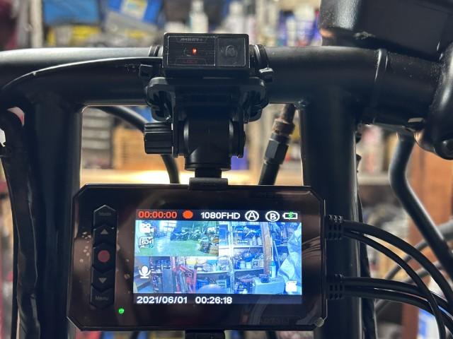 液晶画面付きキジマ製ドライブレコーダー取り付け