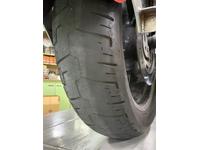 交換前リヤタイヤ
もう溝が無くなってます
