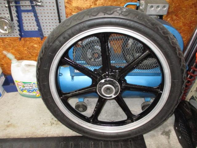 Z400FX 前後ホイール塗装 フロントフォーク塗装（BURSTの