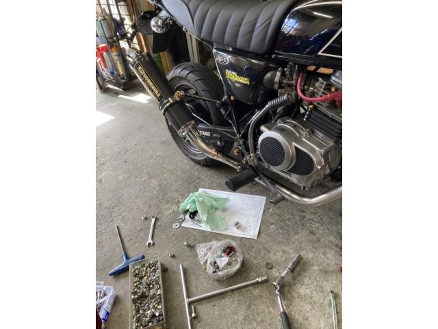 ホンダ/エイプ100 ヨシムラチタンサイクロンマフラー 取付 徳島