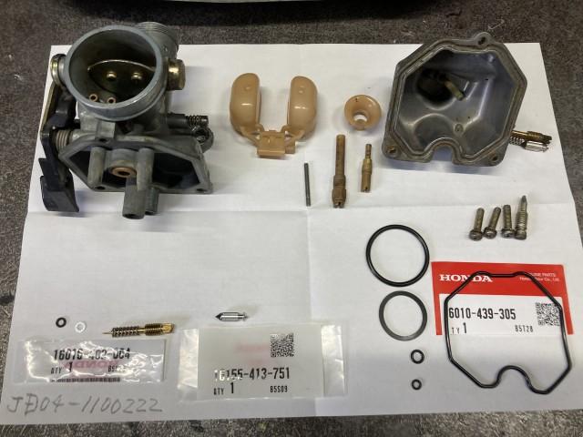 PK類とパイロットJETスクリューセット、フロートバルブ交換します。