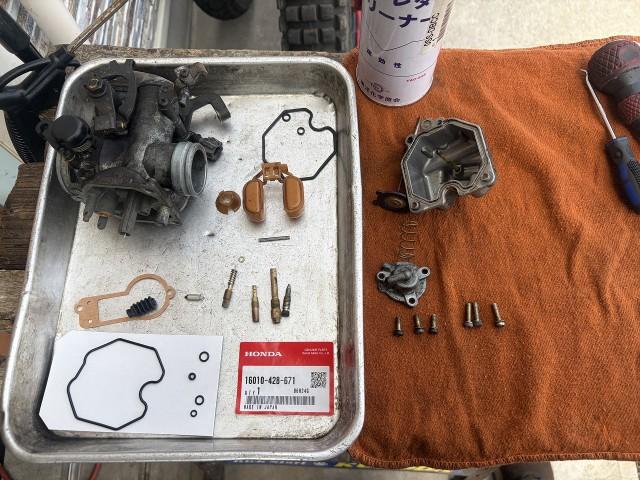 キャブレター分解整備点検
