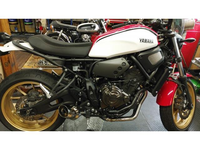 XSR700 カスタム シングルシート交換 マフラー交換 SP TADAO（ＹＳＰ